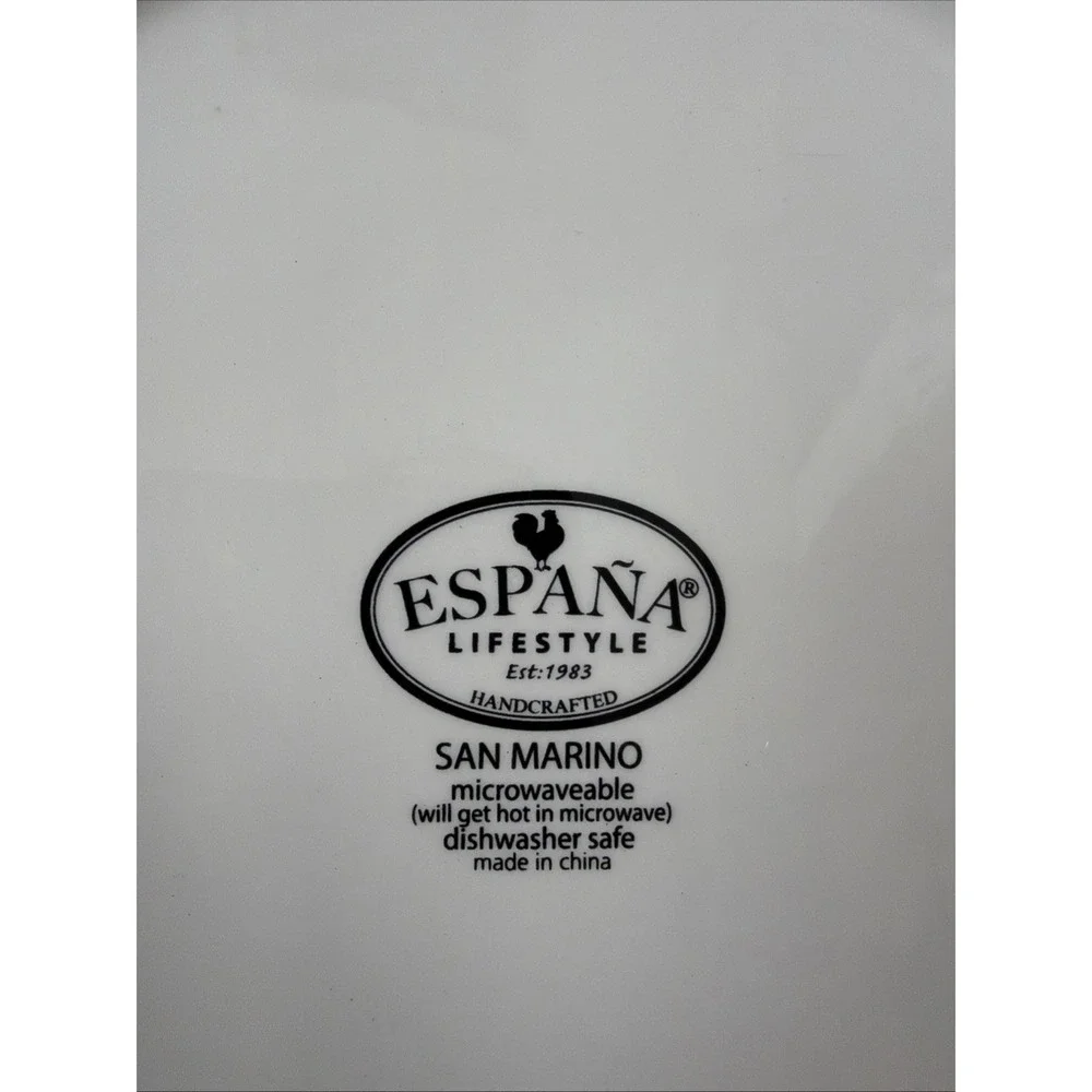Handcrafted Espana Lifestyle San Marino Dinner Plate 11.25'' Some Crazing